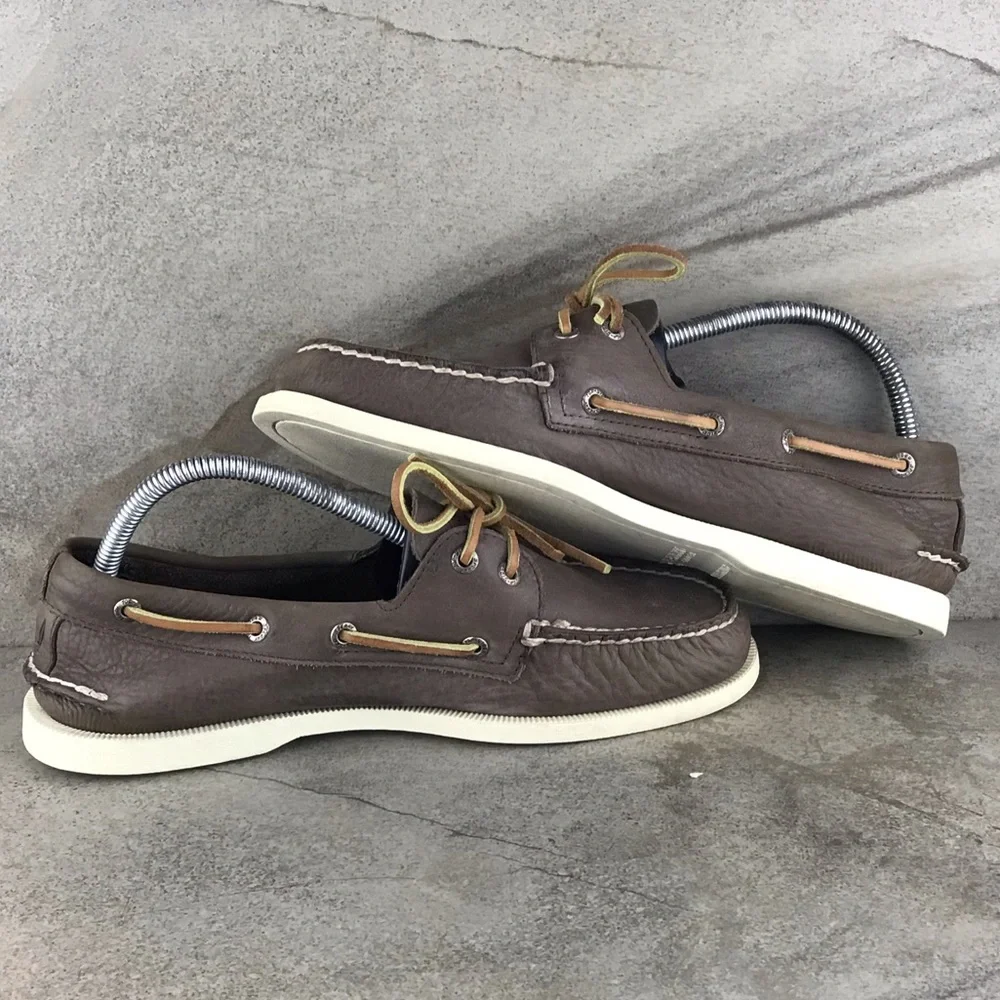 Sperry Top Sider Authentic Original Boat Shoes in Brown Leather